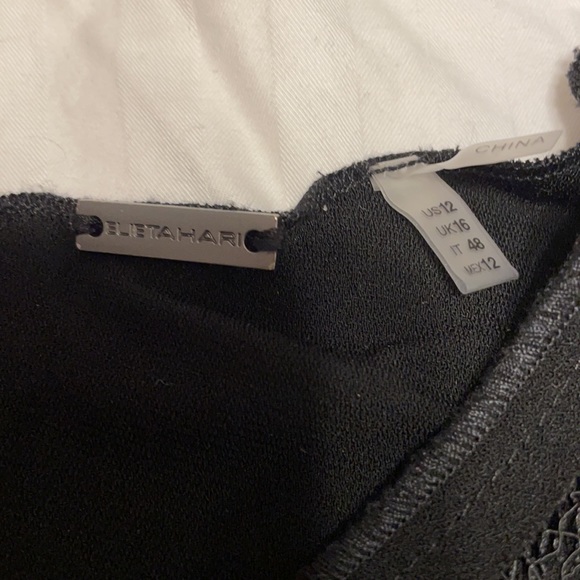 Black Elie Tahari Fit and Flare Dress - Picture 5 of 6